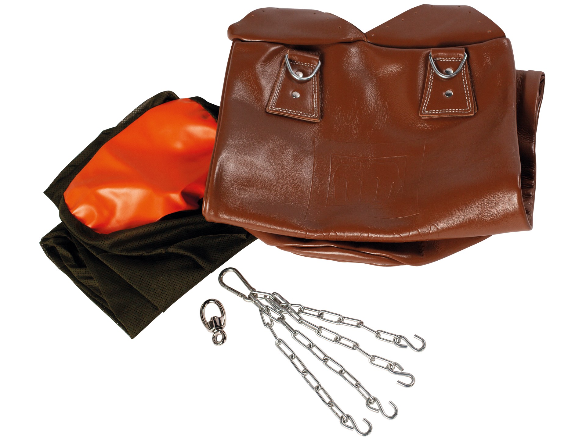 Boxsack Leder braun 100 cm ungefüllt