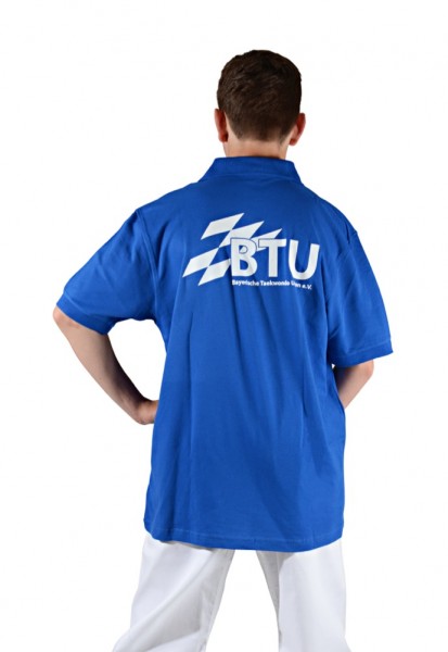 Polo Shirt blue with print BTU