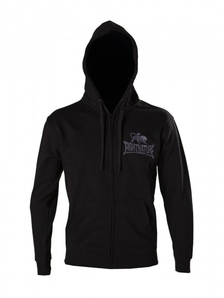 FIGHTNATURE Zip Hoody / Zipper black with logo